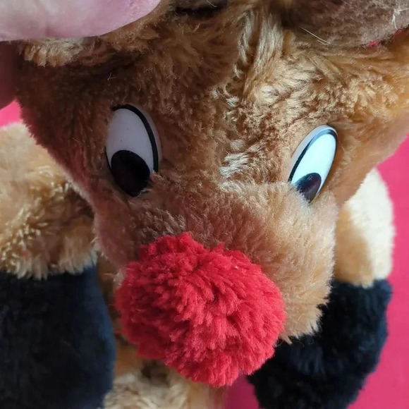 Vintage Rudolf The Red Nosed Reindeer Hand Puppet, By Animal Express, 70s - Picture 5 of 10